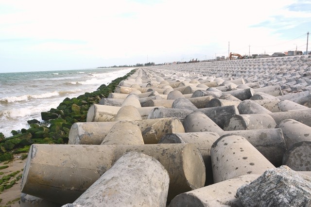 Nỗ lực xây dựng hệ thống đê, kè phòng chống sạt lở ven biển Nỗ lực xây dựng hệ thống đê, kè phòng chống sạt lở ven biển