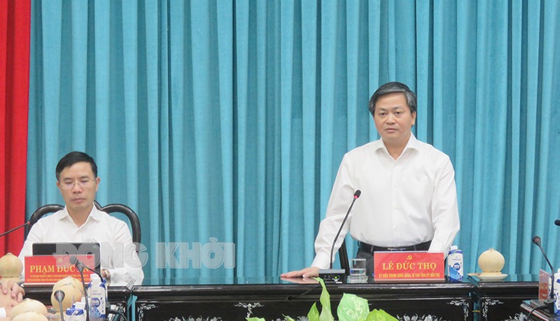 Bến Tre: Ban Thường vụ Tỉnh ủy tiếp và làm việc với Agribank Bến Tre: Ban Thường vụ Tỉnh ủy tiếp và làm việc với Agribank