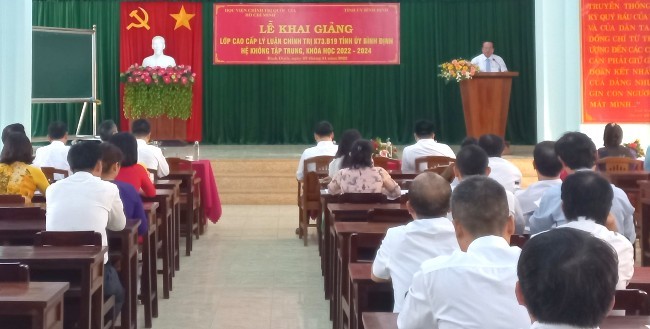 Quang cảnh lễ khai giảng. Ảnh: N. HÂN 