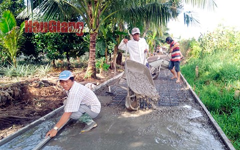 Các địa phương huy động mọi nguồn lực trong xây dựng nông thôn mới, trong đó có xã hội hóa, Nhà nước và Nhân dân cùng làm.