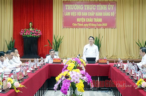 Hậu Giang: Huyện Châu Thành cần đẩy mạnh công tác giải phóng mặt bằng, tạo quỹ đất sạch
