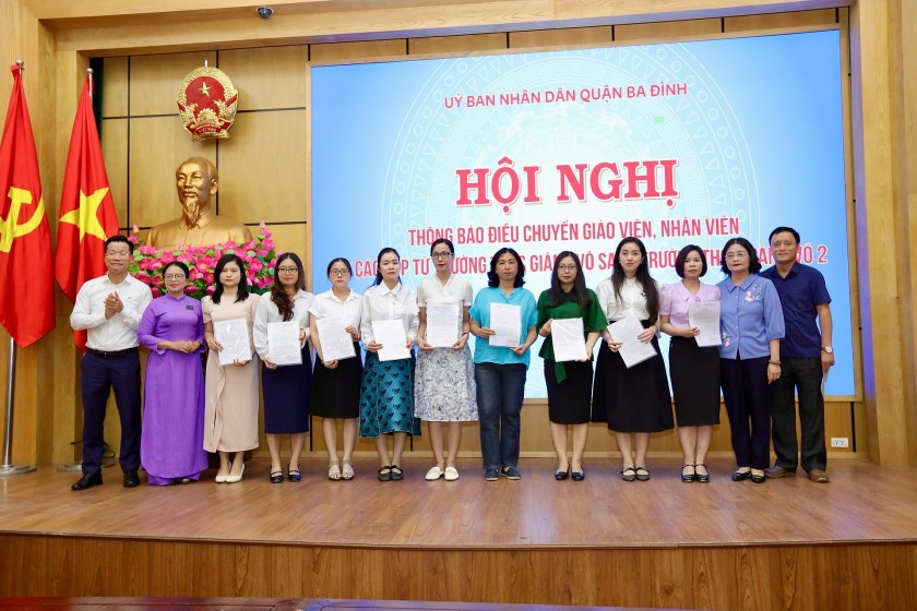 Hà Nội: Quận Ba Đình kiện toàn nhân sự Trường THCS Giảng Võ 2