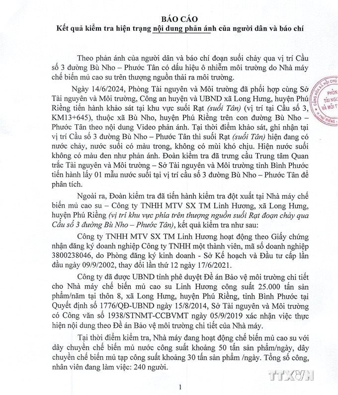 Bình Phước: Đã tìm ra nguyên nhân khiến nước Suối Tân ô nhiễm, bốc mùi hôi thối Bình Phước: Đã tìm ra nguyên nhân khiến nước Suối Tân ô nhiễm, bốc mùi hôi thối