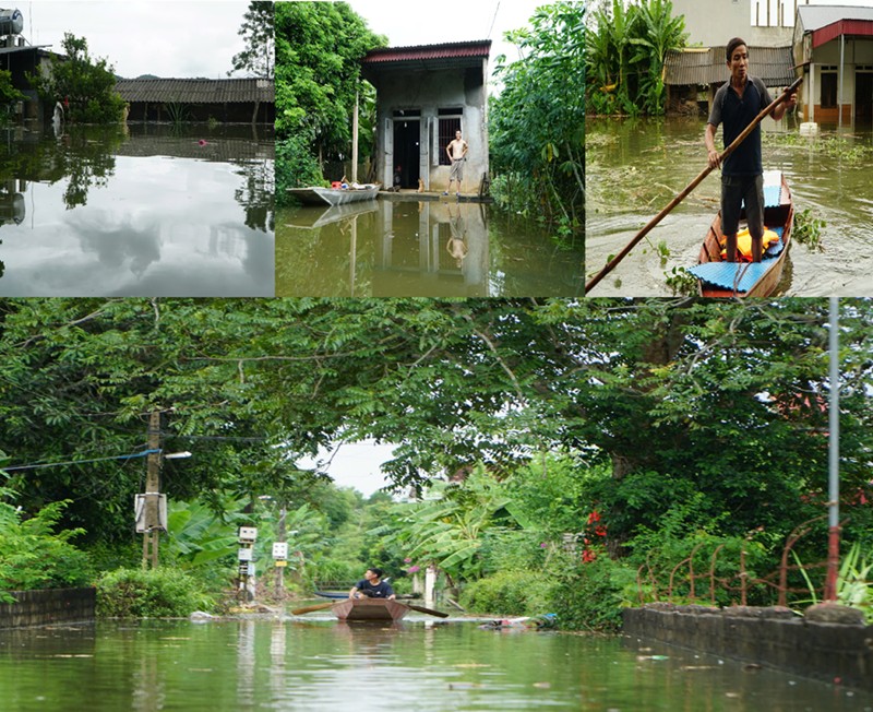 Thanh Hóa: Hàng trăm hộ dân bị cô lập do nước sông Bưởi dâng cao Thanh Hóa: Hàng trăm hộ dân bị cô lập do nước sông Bưởi dâng cao