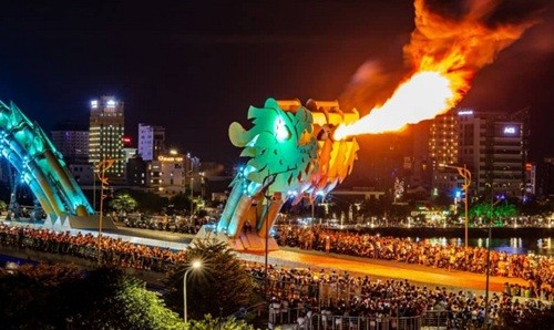 Cầu Rồng ở Đà Nẵng sẽ phun nước, phun lửa phục vụ người dân và du khách dịp Tết Nguyên đán