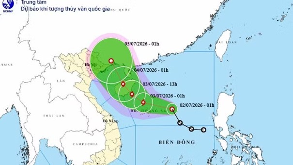 Áp thấp nhiệt đới mạnh lên thành bão, mỗi giờ đi được khoảng 15km