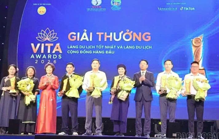 Lào Cai có 7 đơn vị, doanh nghiệp được trao giải thưởng về du lịch tại VITA Awards 2026