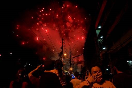Thế giới hân hoan đón năm mới Quý Mão 2023 Pháo hoa ở Manila, Philippines đêm Giao thừa Tết Quý Mão 2023. Ảnh: AFP
