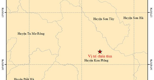 Tiếp tục xảy ra động đất có độ lớn 3,9 tại huyện Kon Plông (Kon Tum) Tiếp tục xảy ra động đất có độ lớn 3,9 tại huyện Kon Plông (Kon Tum)