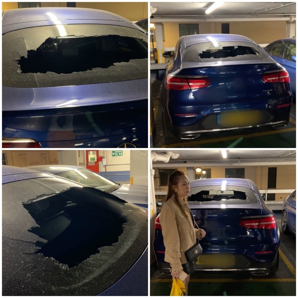 Tuấn Hưng bị kẻ gian đập kính xe "trộm" hết đồ tại Anh Quốc Tuấn Hưng bị kẻ gian đập kính xe "trộm" hết đồ tại Anh Quốc