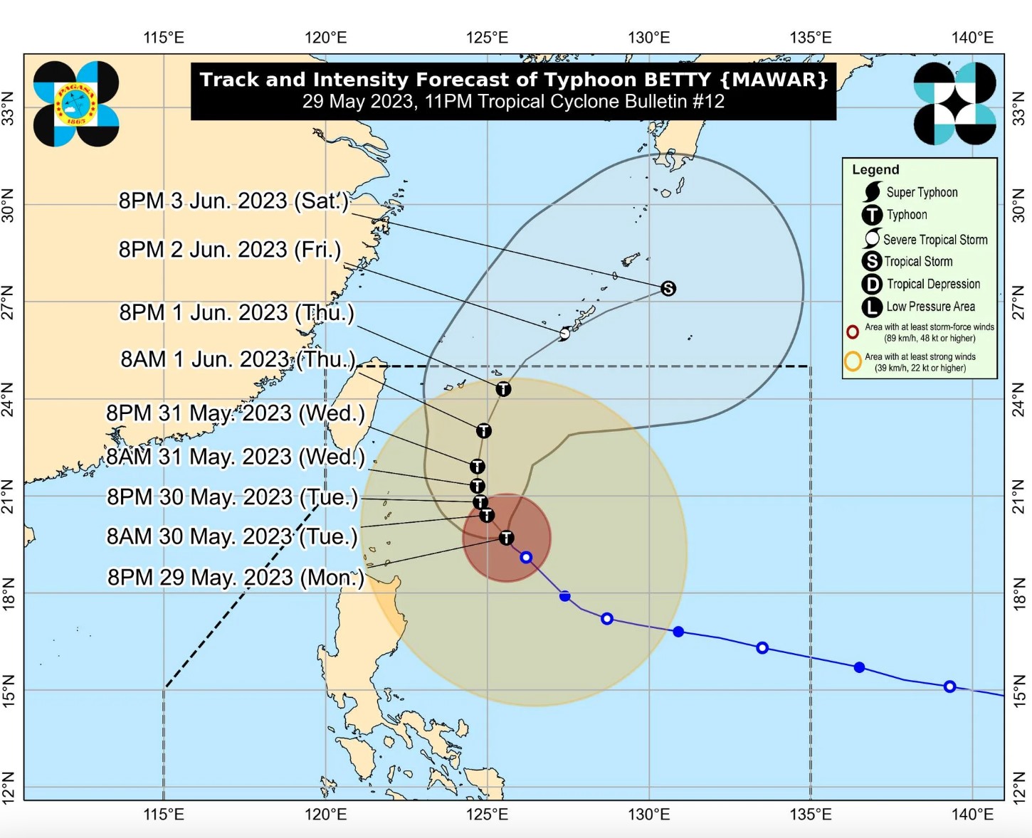 Siêu bão Mawar sẽ đi vào vùng Tây Nam Nhật Bản Siêu bão Mawar sẽ đi vào vùng Tây Nam Nhật Bản