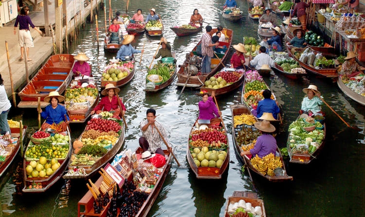 Khám phá chợ nổi Thái Lan Khám phá chợ nổi Thái Lan