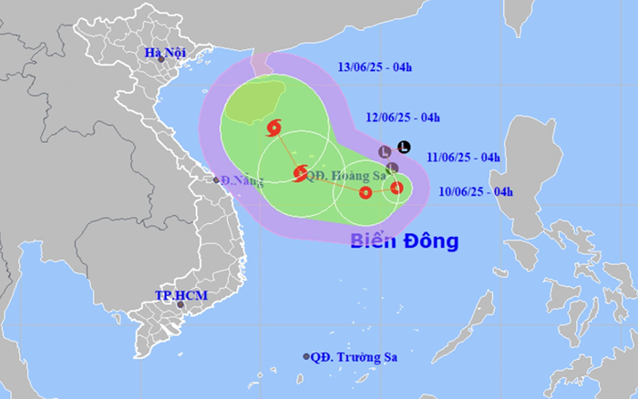 Áp thấp nhiệt đới trên Biển Đông khả năng mạnh thành bão Áp thấp nhiệt đới trên Biển Đông khả năng mạnh thành bão