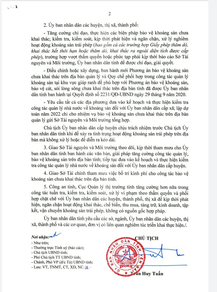 Để ngăn chặn khai thác khoáng sản trái phép, tỉnh Yên Bái đã ban hành nhiều chính sách... Tuy nhiên, thực tế vẫn rơi vào tình trạng “trên bảo dưới khô