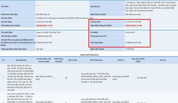CTCP Tập đoàn Toji liên tiếp trúng các gói thầu lớn nhưng tiết kiệm rất thấp