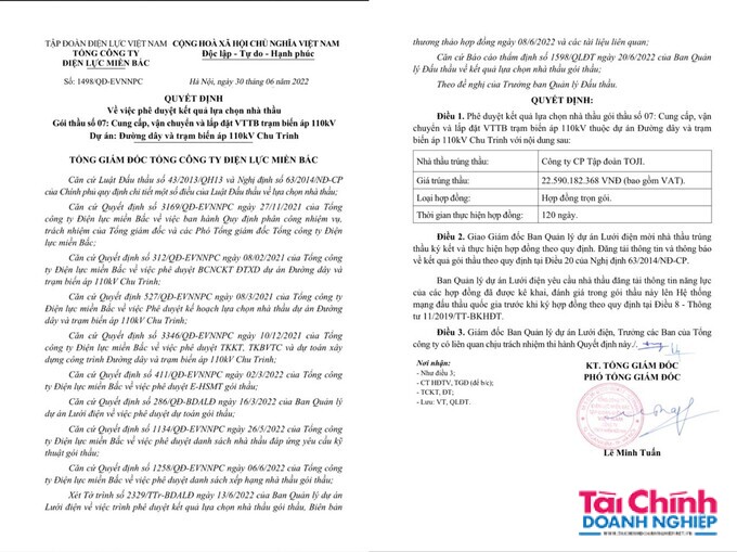 CTCP Tập đoàn Toji liên tiếp trúng các gói thầu lớn nhưng tiết kiệm rất thấp