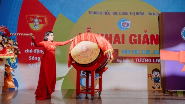 “Học chủ động – Sống tự tin&quot;: Thông điệp từ Lễ Khai giảng Trường Tiểu học Đoàn Thị Điểm - Hà Nội