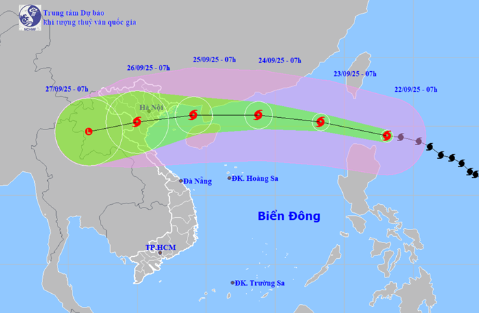 Kịch bản quỹ đạo siêu bão Ragasa Kịch bản quỹ đạo siêu bão Ragasa