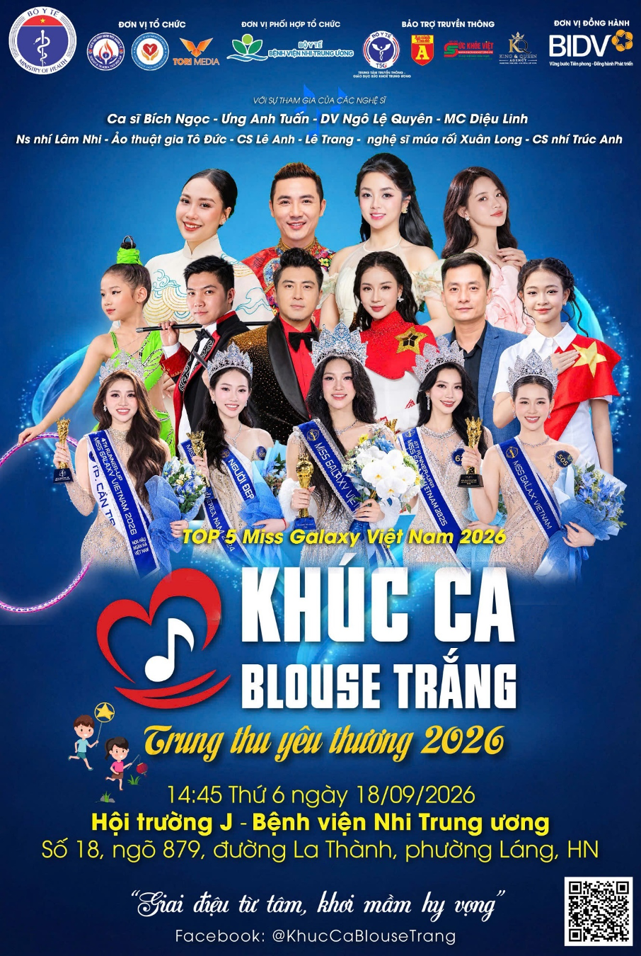 Rộn ràng và ấm áp Chương trình Nghệ thuật thiện nguyện “Khúc ca Blouse trắng – Trung thu yêu thương 2026” tại Bệnh viện Nhi Trung Ương