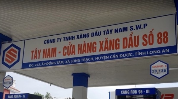 Công ty Xăng Dầu Tây Nam S.W.P đứng dầu danh sách nợ thuế tại Long An