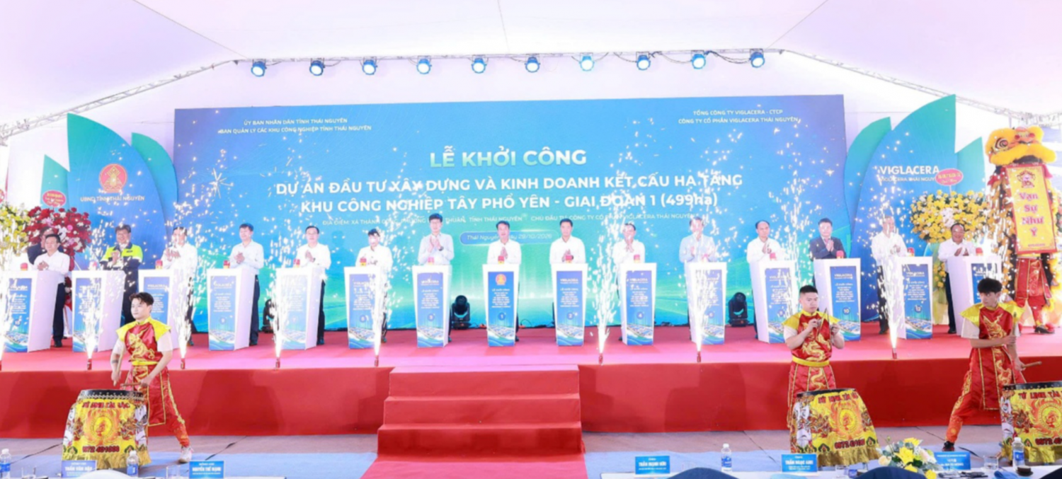 Điểm tin xây dựng - bất động sản ngày 30/10: Thái Nguyên khởi công khu công nghiệp gần 500 ha