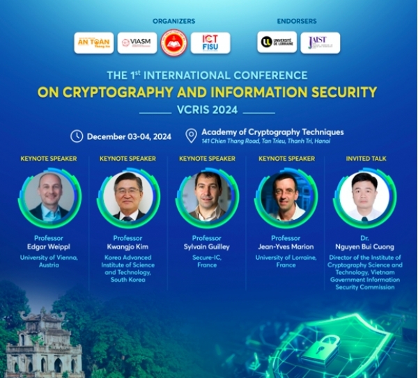 VCRIS 2024: Chia sẻ những kết quả nghiên cứu mới nhất về mật mã và an toàn thông tin VCRIS 2024: Chia sẻ những kết quả nghiên cứu mới nhất về mật mã và an toàn thông tin