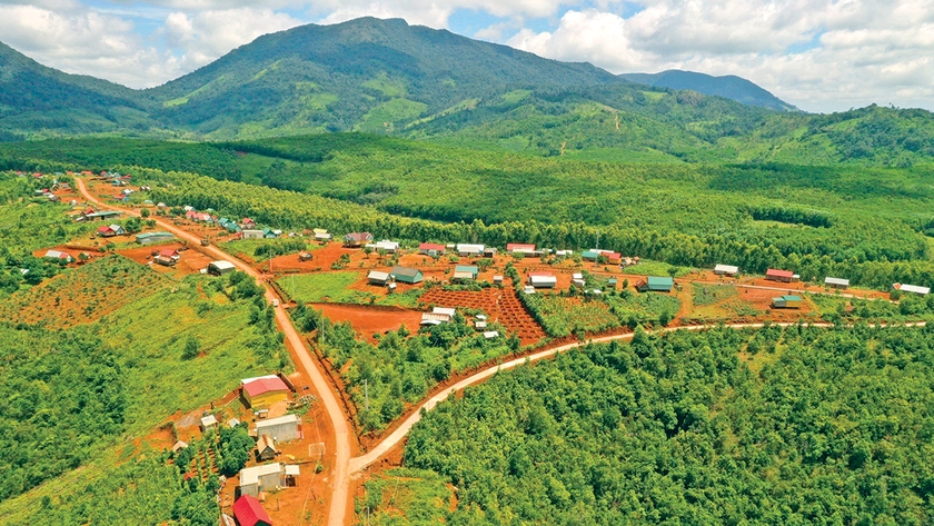 Làng Pờ Yầu (xã Lơ Pang, huyện Mang Yang). Ảnh: M.N