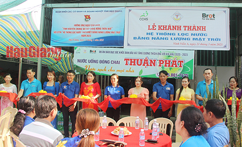 Hậu Giang: Khánh thành “Hệ thống lọc nước tinh khiết bằng năng lượng mặt trời” Hậu Giang: Khánh thành “Hệ thống lọc nước tinh khiết bằng năng lượng mặt trời”