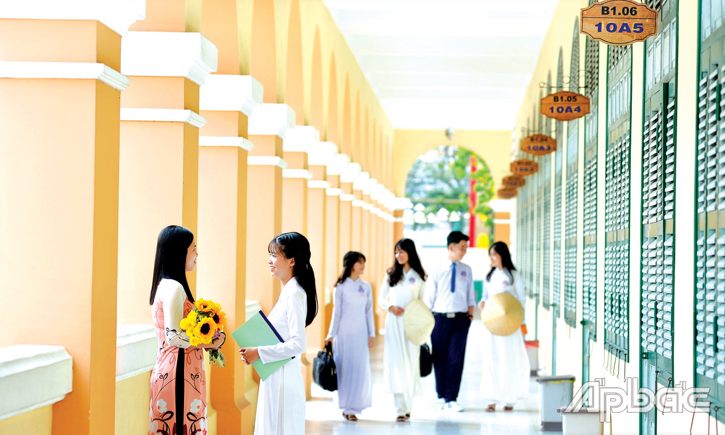 Tiền Giang: Xây dựng văn hóa học đường, lan tỏa giá trị tốt đẹp Xây dựng VHHĐ là vấn đề cấp thiết trong phát triển sự nghiệp GD-ĐT hiện nay. Ảnh: DUY NHỰT