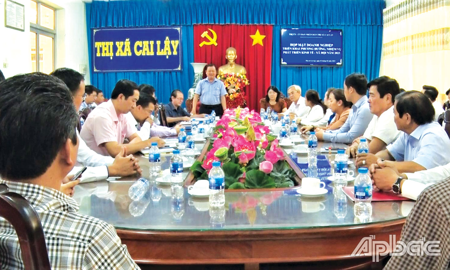 TX. Cai Lậy: Đồng hành cùng doanh nghiệp, cải thiện môi trường đầu tư, kinh doanh