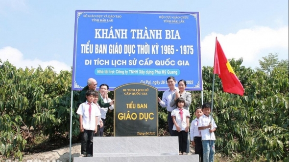 Đắk Lắk: Khánh thành Bia Di tích lịch sử quốc gia "Tiểu ban Giáo dục thời kỳ 1965 - 1975"