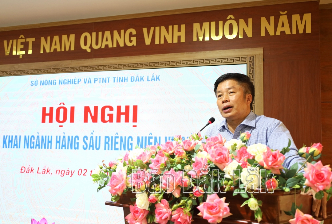 Phó Giám đốc Sở NN-PTNT Nguyễn Văn Hà phát biểu tại hội nghị.
