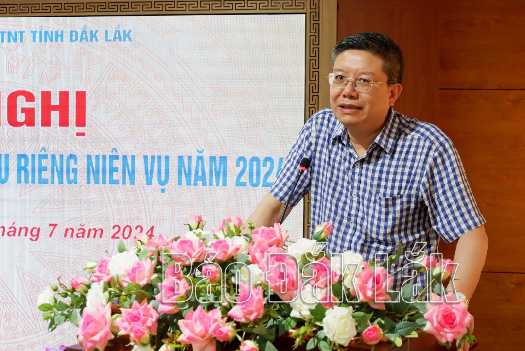 Ông Lê Thanh Hòa, Phó Cục trưởng Cục Chất lượng, Chế biến và Phát triển thị trường phát biểu tại hội nghị.