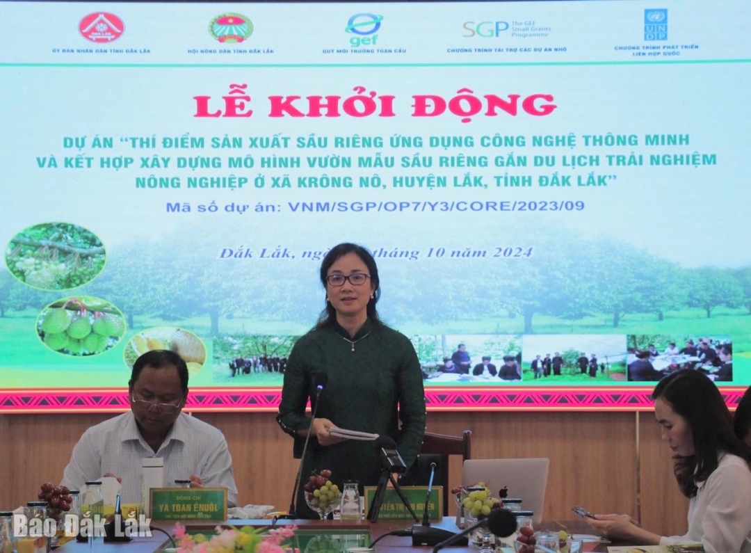 Đắk Lắk: Khởi động dự án sản xuất sầu riêng ứng dụng công nghệ thông minh và du lịch trải nghiệm nông nghiệp Đắk Lắk: Khởi động dự án sản xuất sầu riêng ứng dụng công nghệ thông minh và du lịch trải nghiệm nông nghiệp