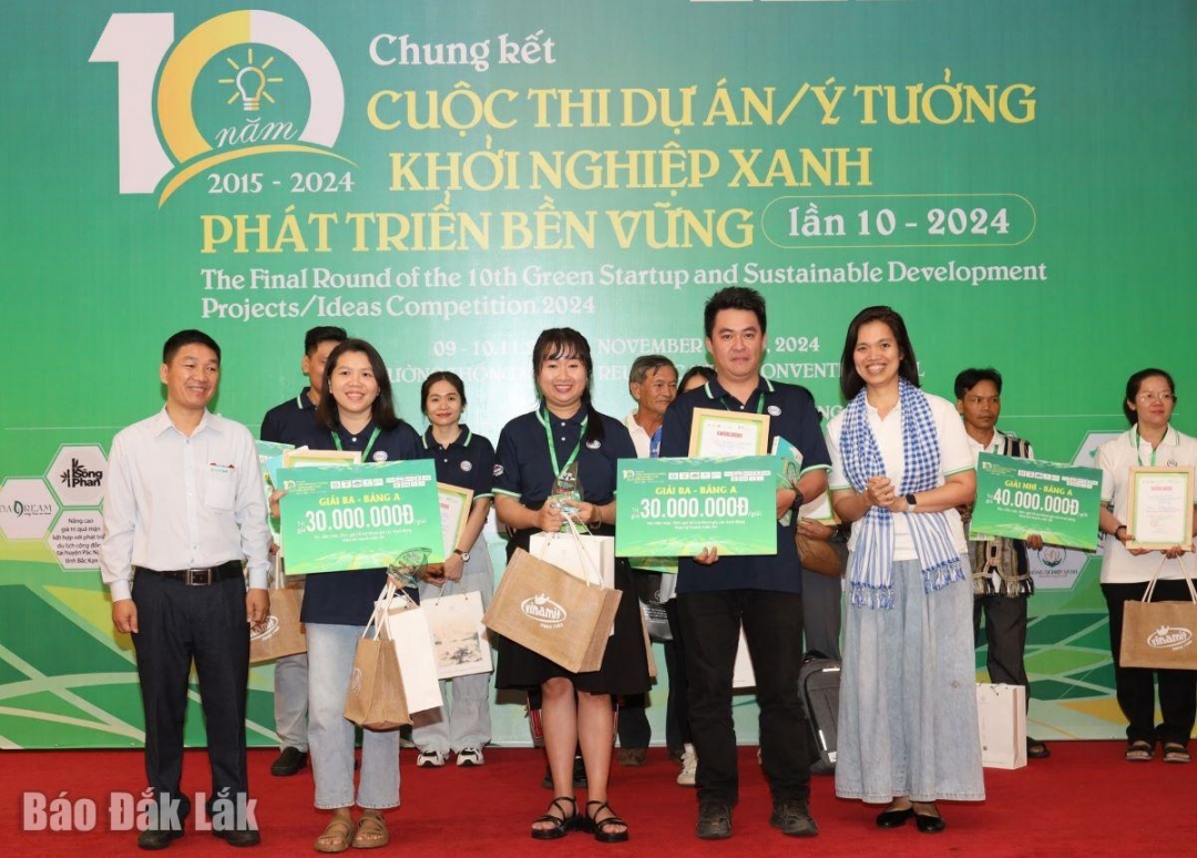 Đắk Lắk có hai dự án đạt giải tại Cuộc thi Ý tưởng, dự án khởi nghiệp xanh - Phát triển bền vững Đắk Lắk có hai dự án đạt giải tại Cuộc thi Ý tưởng, dự án khởi nghiệp xanh - Phát triển bền vững