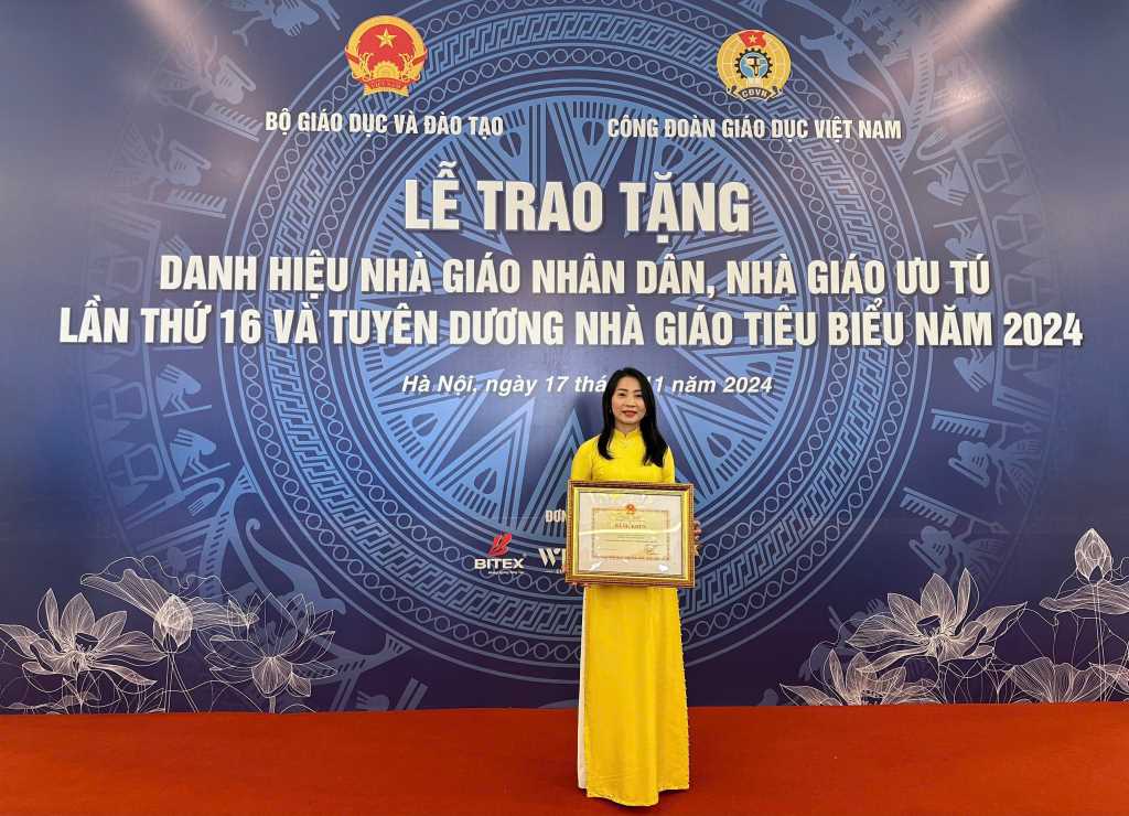 Quảng Ninh có 3 nhà giáo, cán bộ quản lý giáo dục tiêu biểu toàn quốc năm 2024