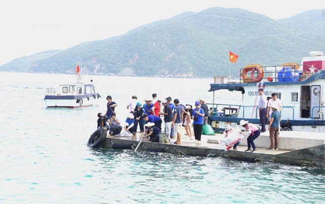 Tái tạo nguồn lợi thủy sản: Thả các cá giống, hải sâm cát xuống vịnh Nha Trang Tái tạo nguồn lợi thủy sản: Thả các cá giống, hải sâm cát xuống vịnh Nha Trang