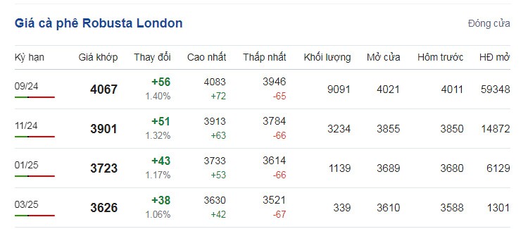 Giá cà phê hôm nay 2/7/2024: Giá cà phê hôm nay 2/7/2024: