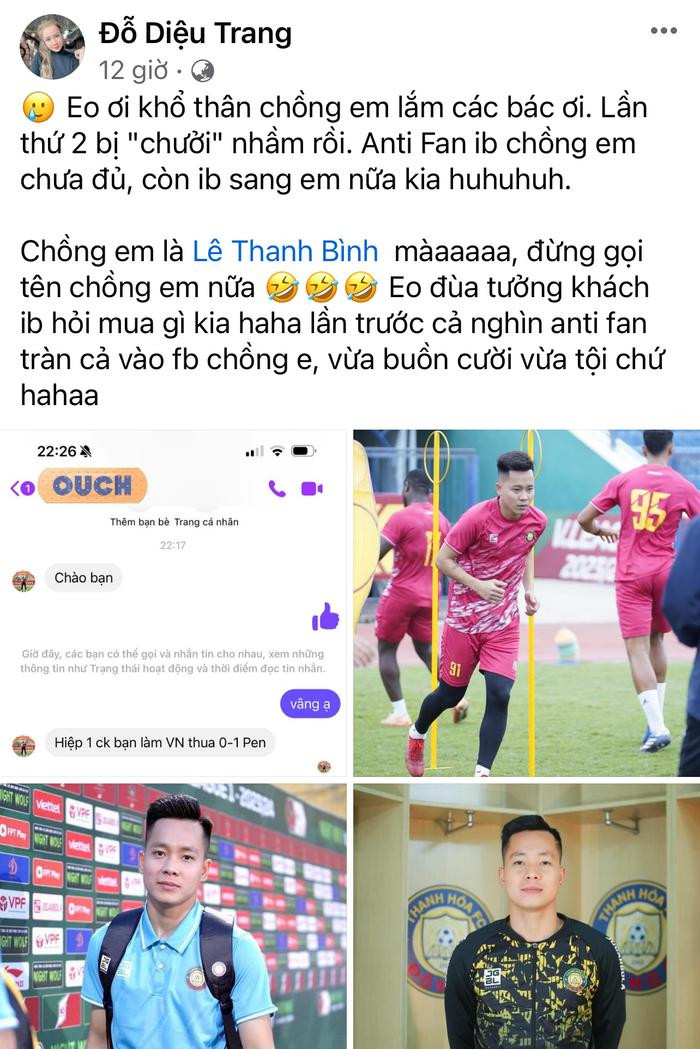 Vợ cầu thủ Thanh Bình lên tiếng vì chồng bị cộng đồng mạng mắng oan Vợ cầu thủ Thanh Bình lên tiếng vì chồng bị cộng đồng mạng mắng oan Ảnh 1