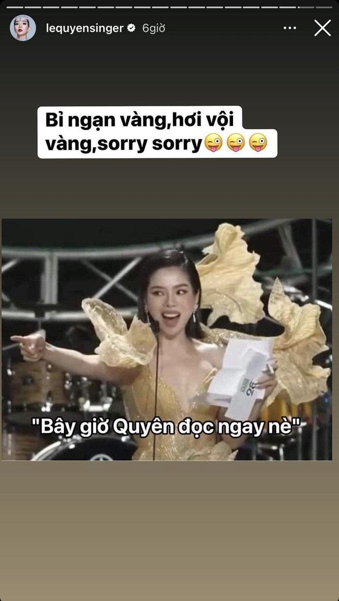 Lệ Quyên có động thái gây chú ý sau màn trao giải Không có mô tả.