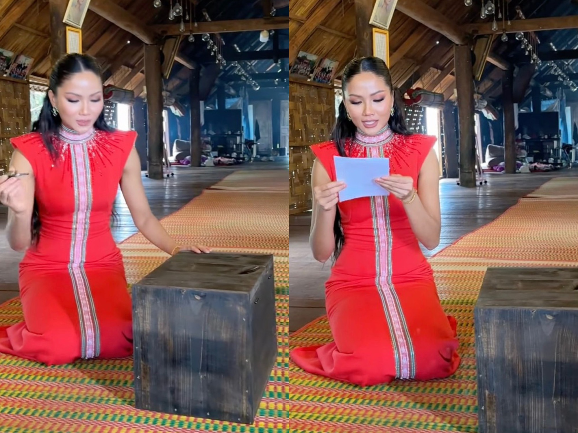 H"Hen Niê bất ngờ khi được khán giả tặng xấp tiền USD