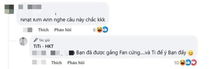 TiTi (HKT) đáp trả gắt khi netizen nhắc tên Nhật Kim Anh TiTi (HKT) đáp trả gắt khi netizen nhắc tên Nhật Kim Anh