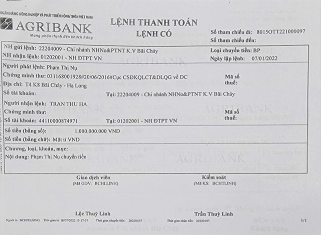 Nhân viên ngân hàng Agribank có lừa đảo khách hàng qua hợp đồng vay?