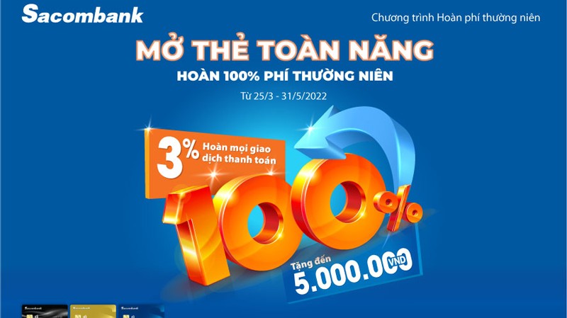 Tin ngân hàng ngày 20/9: Mở thẻ tín dụng Sacombank nhận tiền thưởng không giới hạn