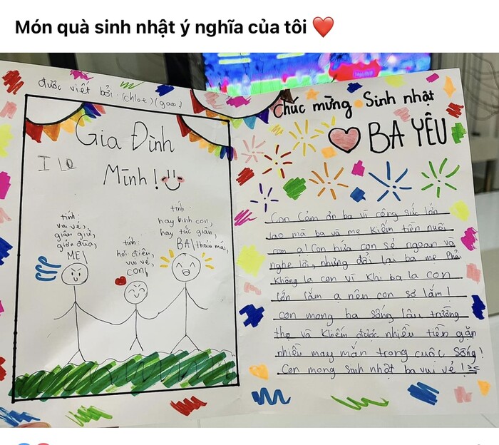Con gái viết thư tay chúc mừng sinh nhật Công Vinh, nhóc tỳ nói 1 câu đầy xúc động Con gái viết thư tay chúc mừng sinh nhật Công Vinh, nhóc tỳ nói 1 câu đầy xúc động