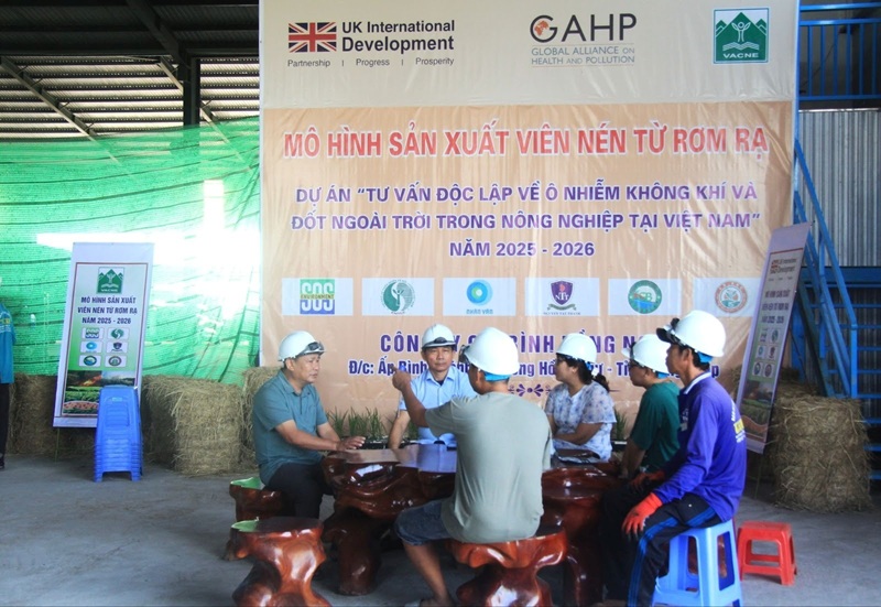 Hiệu quả mô hình sản xuất viên nén sinh khối từ rơm rạ