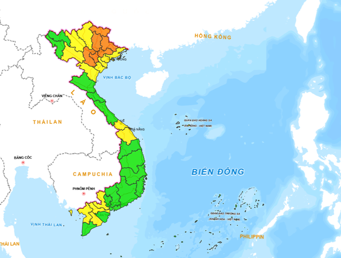 Xếp hạng chất lượng không khí các tỉnh, thành phố trên cả nước (ngày 10/3)