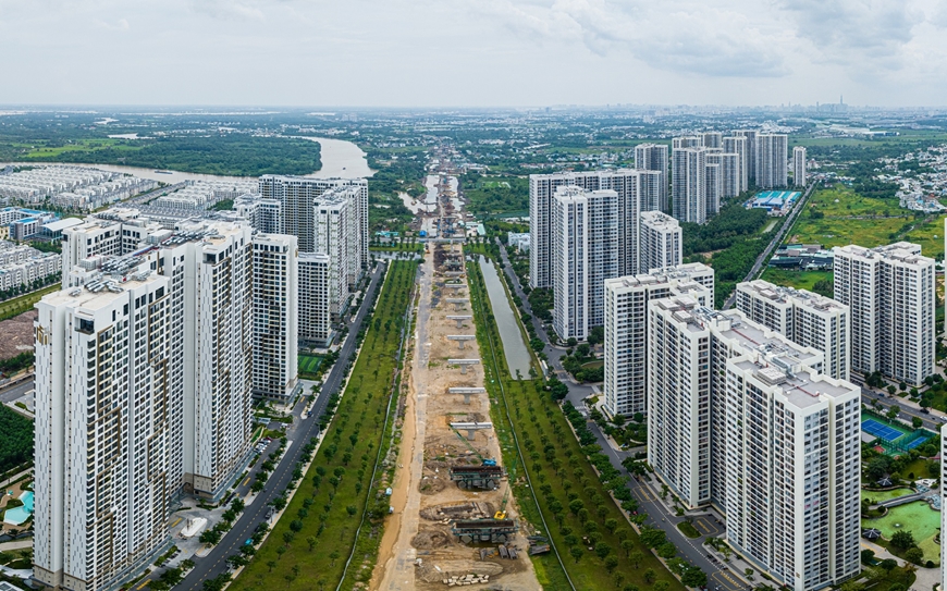 Giá căn hộ vùng ven TP.HCM tăng tốc, áp lực “bong bóng” dần hiện rõ