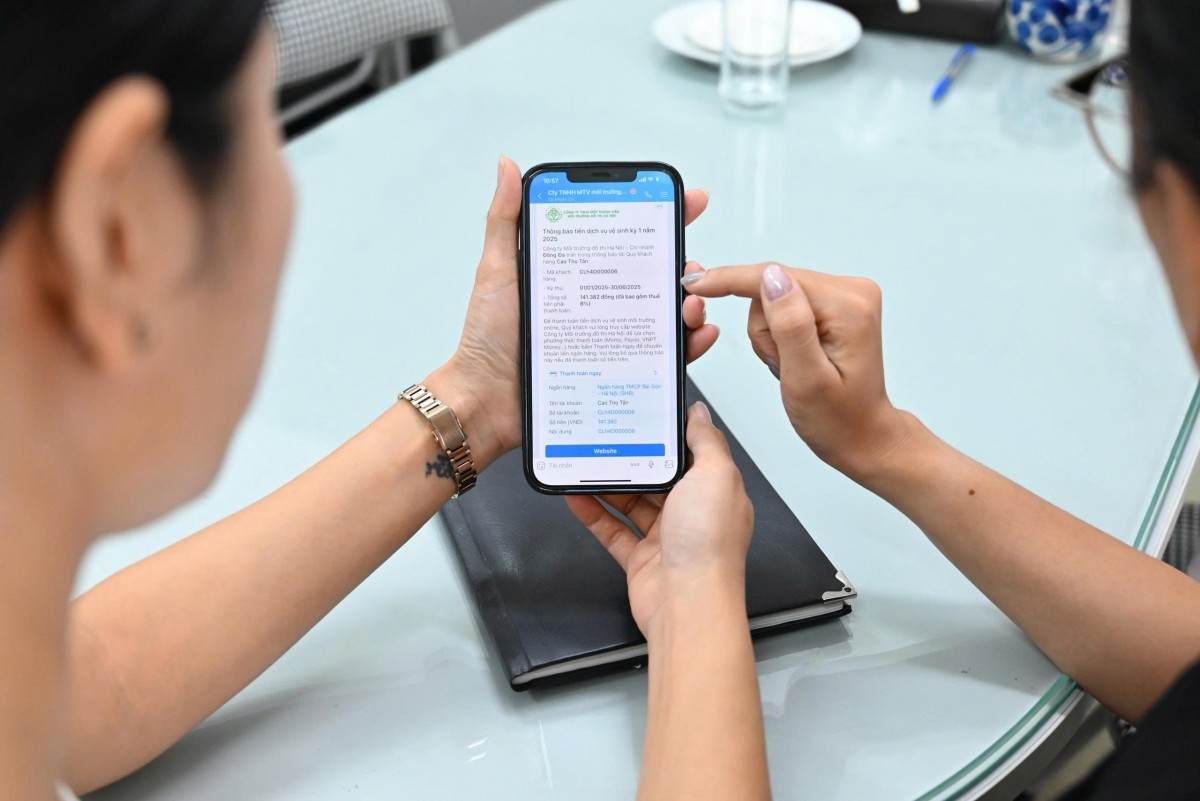 Thu phí vệ sinh môi trường qua ví điện tử: Tiện lợi, minh bạch Thu phí vệ sinh môi trường qua ví điện tử: Tiện lợi, minh bạch