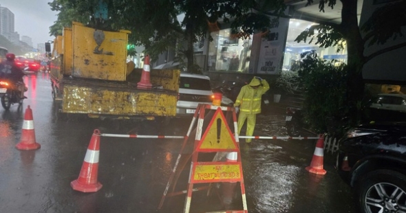 Hà Nội có mưa trên diện rộng, một số điểm ngập úng